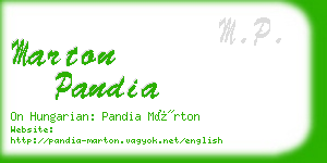 marton pandia business card